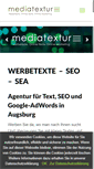 Mobile Screenshot of mediatextur.de
